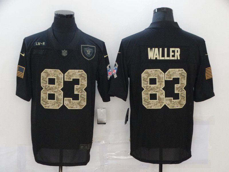 Men Okaland Raiders #83 Waller Black camo Lettering 2020 Nike NFL Jersey->san francisco 49ers->NFL Jersey